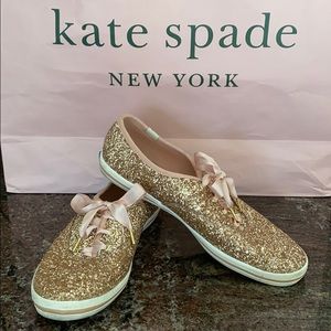 Ked’s x Kate Spade Sneakers in Rose Gold Glitter